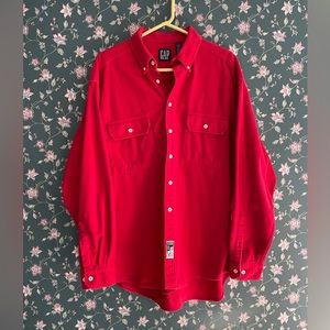 Vintage 90’s Outdoor Gap Red Button Down Flannel Shirt - Size XL